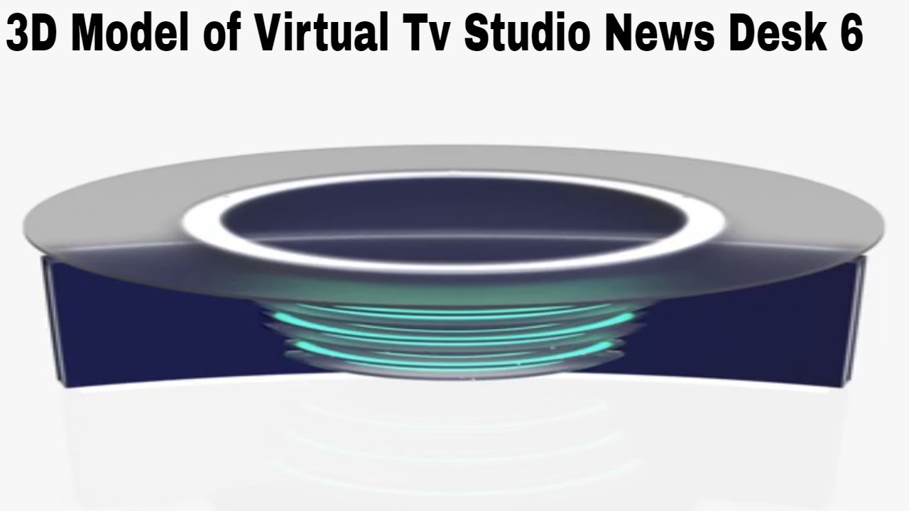 Review of 3D Model of Virtual Tv Studio News Desk 6