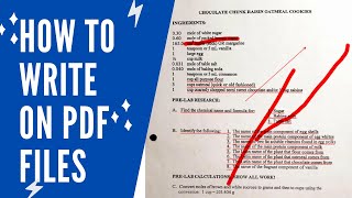 How to Write on PDF Files