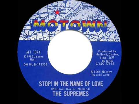 1965 HITS ARCHIVE: Stop! In The Name Of Love - Supremes (a #1 record)