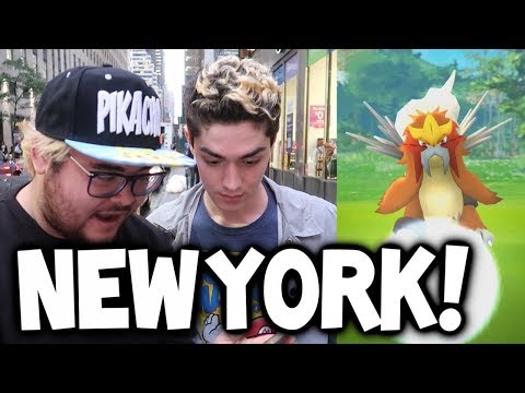 I MET A BUNCH OF YOUTUBERS WHILE PLAYING POKEMON GO IN NEW YORK!