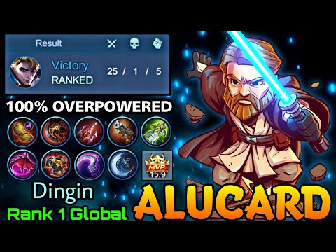 25 Kills Alucard 100% OP HyperCarry! - Top 1 Global Alucard by Dingin - MLBB