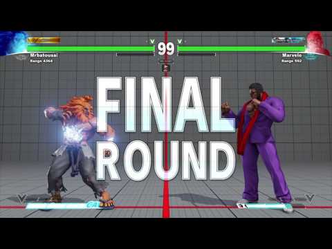 STREET FIGHTER V Mrbatousai (Akuma) vs Marvelo (Urien)