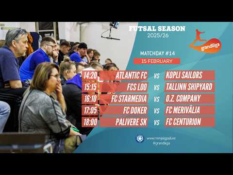 Grandliiga Futsal 2025/26 (live stream) (Matchday 14) 15-Feb-26
