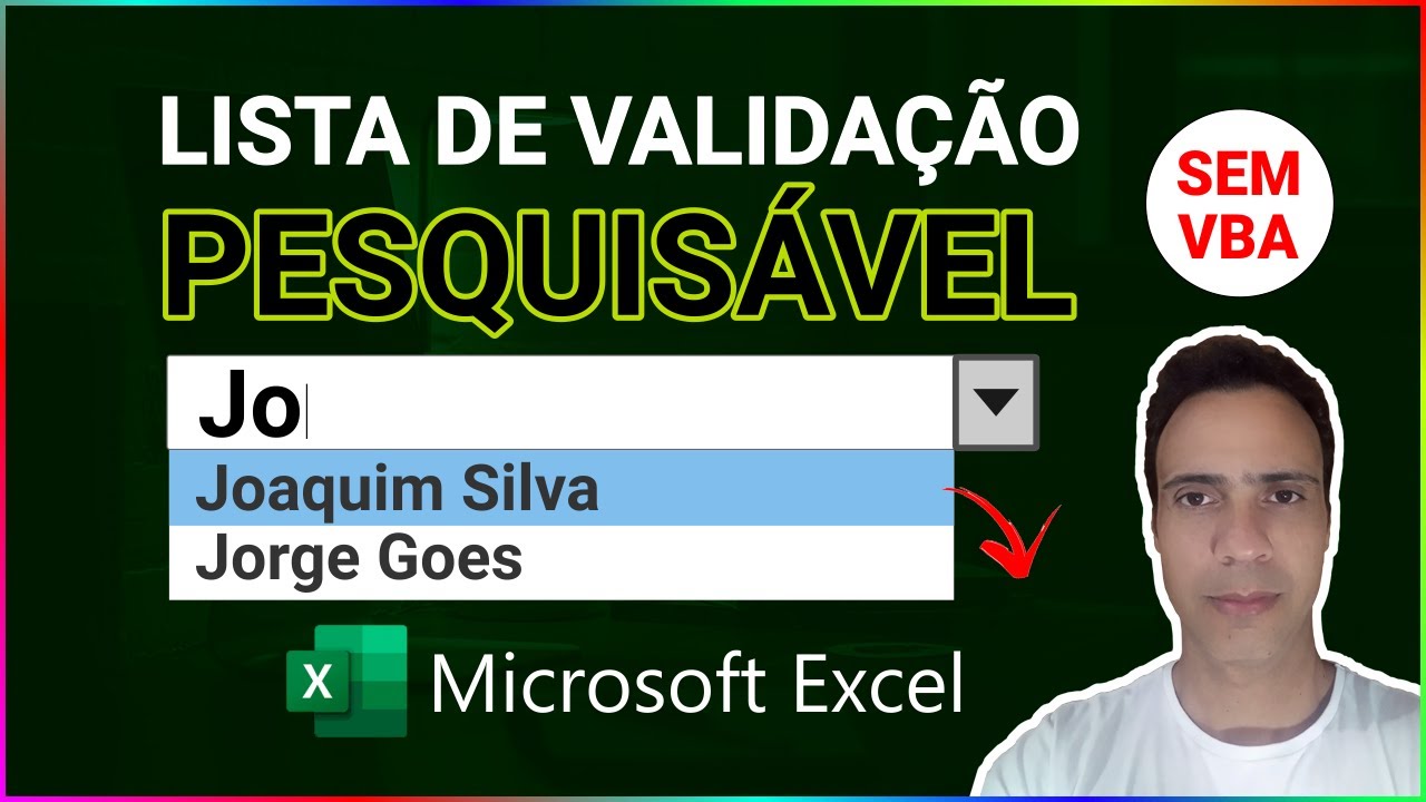 Lista Suspensa com Pesquisa Automática [Validação de Dados] SEM VBA