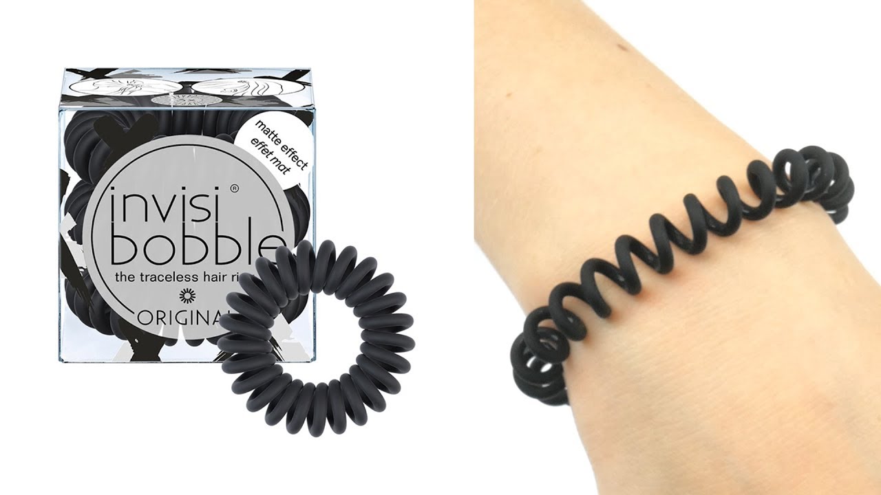Резинка-браслет для волос invisibobble ORIGINAL True Black, черный