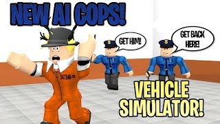 How To Arrest Vehicle Simulator - police pursuit in vehicle simulator roblox youtube