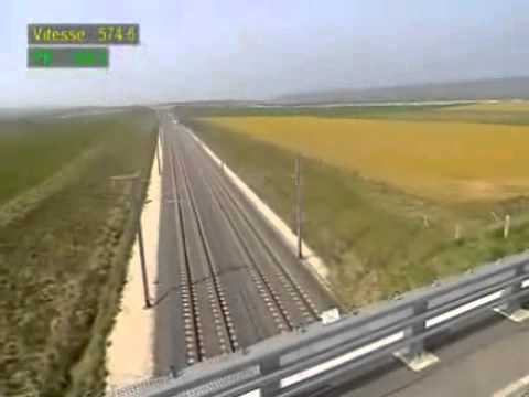 Fastest Train 574 km h   watch the top left speed   YouTube