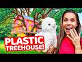 I Built A Treehouse With ONLY Plastic Wrap