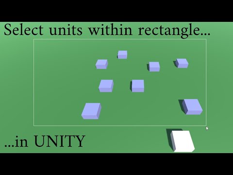 Unity select units within rectangle tutorial YouTube video