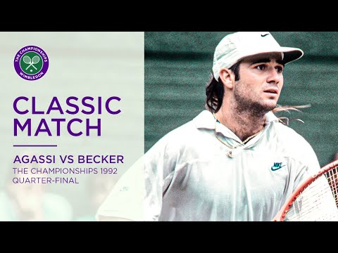 Andre Agassi vs Boris Becker | Wimbledon 1992 Quarter-final | Full Match