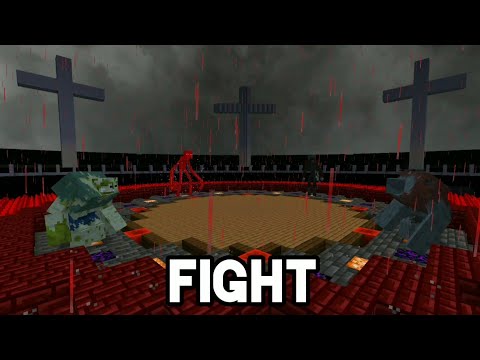 mutant enderman VS mutant wither skeleton VS mutant bouldering zombie VS mutant lobber zombie