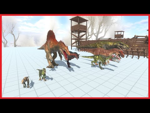 CARNIVORE DINOSAURS (Without CARCHARO) VS FACTIONS - ANIMAL REVOLT BATTLE SIMULATOR