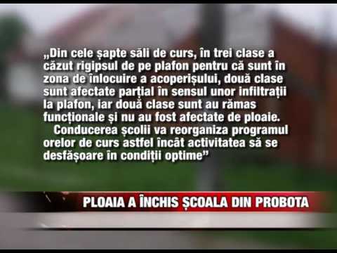 Ploaia a închis școala din Probota