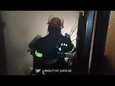 Nəsimi rayonunda çoxmərtəbəli yaşayış binasında yanğın baş verməsi barədə məlumat