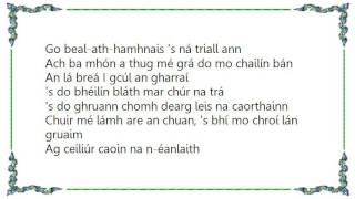 Clannad - Ar a Ghabhail 'n a 'Chuain Damh Lyrics