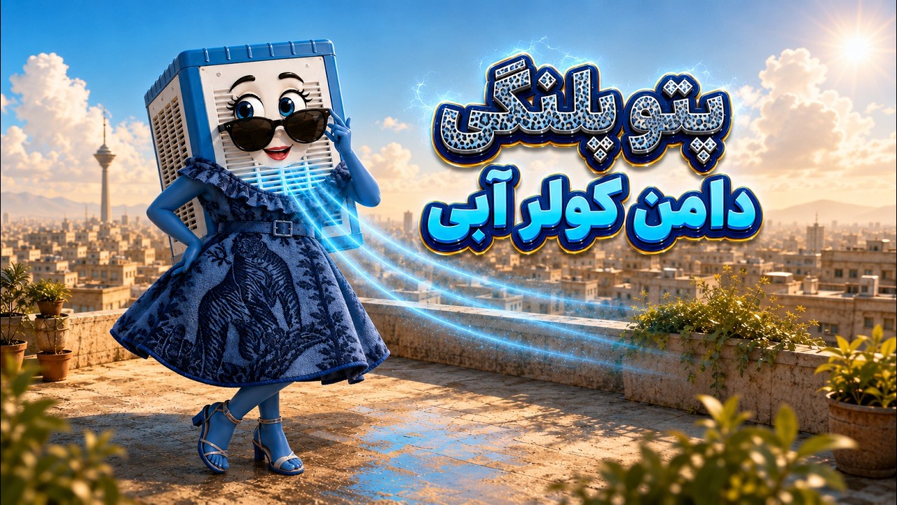 💧💧 کولر آبی و پتو پلنگی #کولر