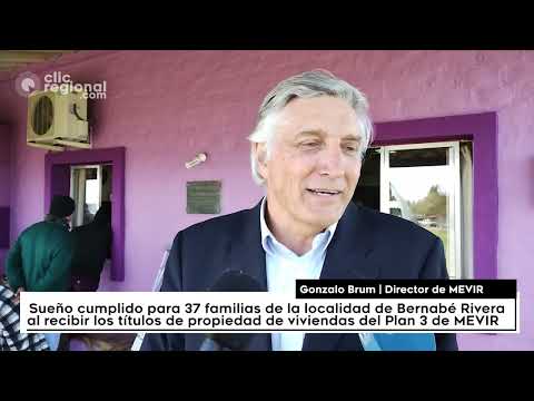 FAMILIAS DE BERNABÉ RIVERA RECIBIERON ESCRITURAS DE VIVIENDAS MEVIR