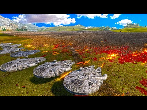 Millennium Falcon & Space Marine vs 2 million Spartan & Chaos Marauder !! UEBS 2