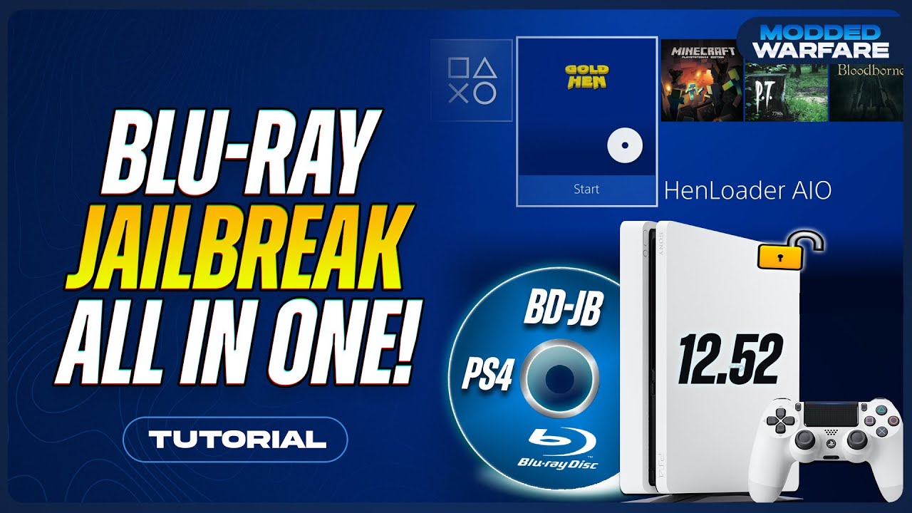 Using a single Blu-Ray disc to fully Jailbreak the PS4 on 12.52 Offline