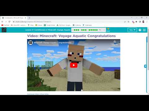 Code org Lesson 17 Conditionals in Minecraft Voyage Aquatic