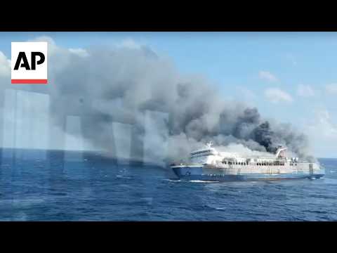 Video Thumbnail: A blaze on an Indonesian passenger ferry leaves at least 5 dead and dozens missing