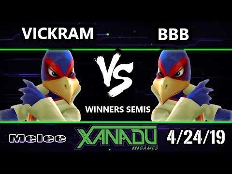 S@X 299 SSBM - Vickram (Falco) Vs. BBB (Falco) - Smash Melee Winners Semis