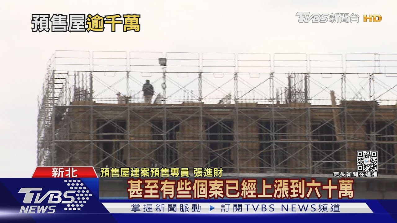 預售屋銷售火熱!六都價格上揚 均價突破千萬