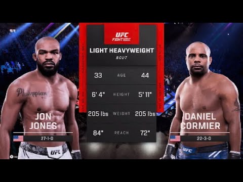 Jon Jones vs. Daniel Cormier Light Heavyweight Fight Simulation UFC 5 Legendary AI