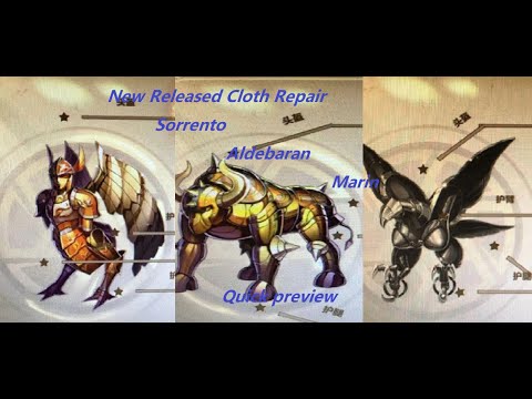 Saint Seiya Awakening：New Cloth Repairs Released! Aldebaran, Sorrento and Marin. Quick Preview