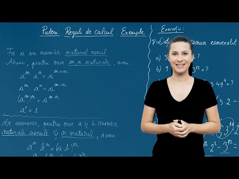 Puteri. Reguli de calcul. Exemple - Matematica - Clasa a V-a
