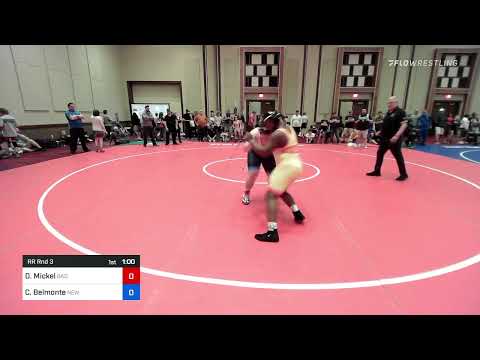 250 Lbs Rr Rnd 3 - Denarii Mickel, Bad Karma Wrestling Club Vs Christopher Belmonte, New York A2bc