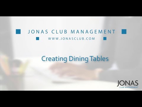 Dining Reservations - Creating Dining Tables