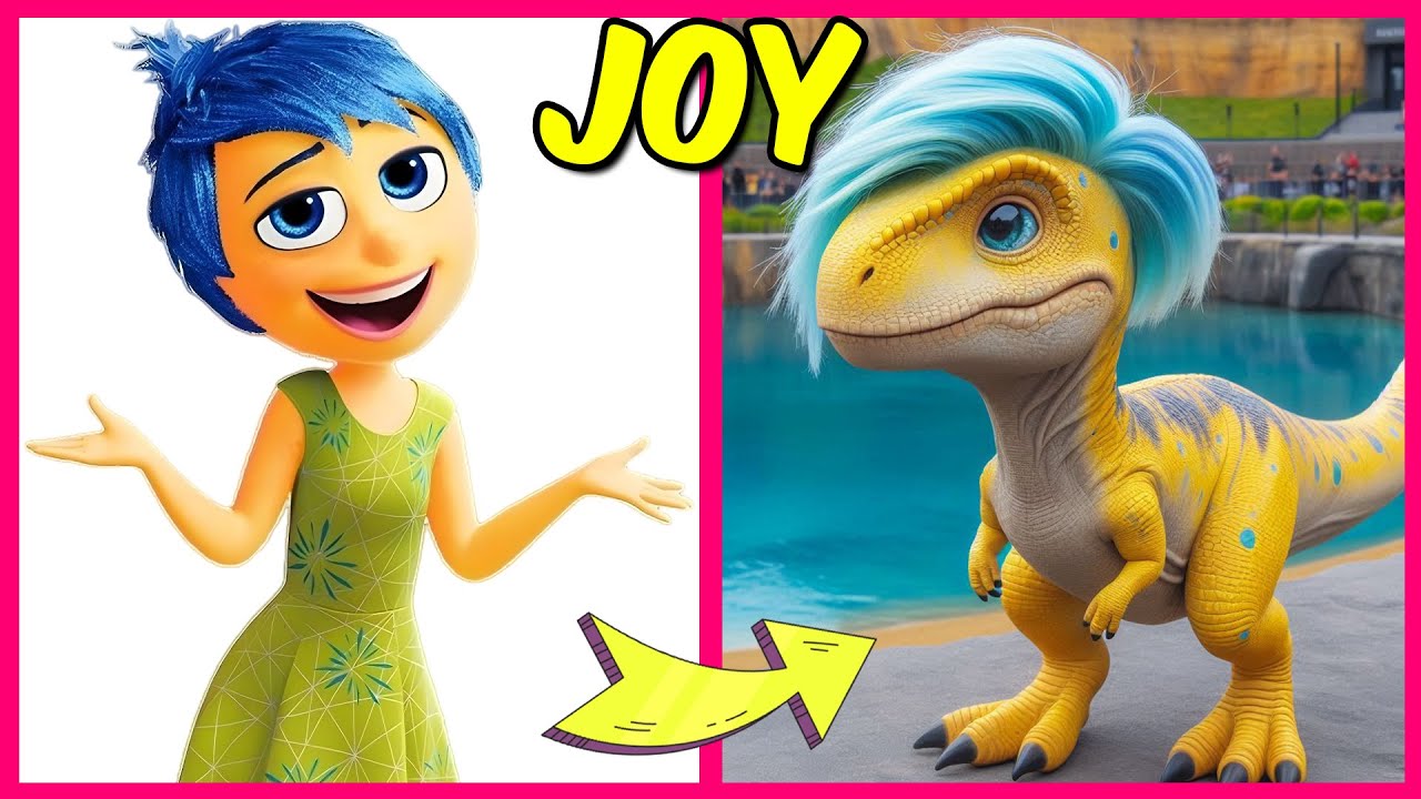 Inside Out 2 Animation Movie Characters As Dinosaurs🦖 & their Growing Up Evolution | Joy, Envy, Fear