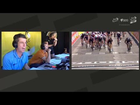 SBS Commentary team react to Stage 1 finish of Tour de France Femmes