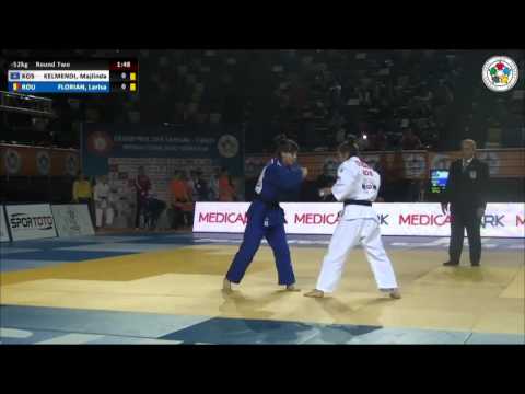 Majlinda KELMENDI (KOS) Vs Larisa FLORIAN (ROU) - Judo Grand Prix Samsun 2014 [-52kg]