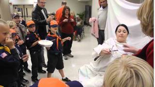 Pie in the Face for Selling Cub Scout Popcorn