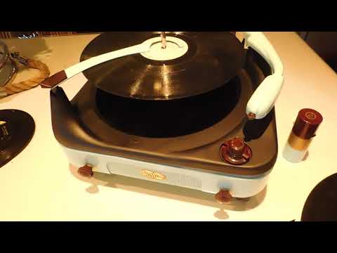 Voice of Music record player playing a 78 RPM record.
