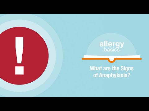 What are the signs of anaphylaxis?