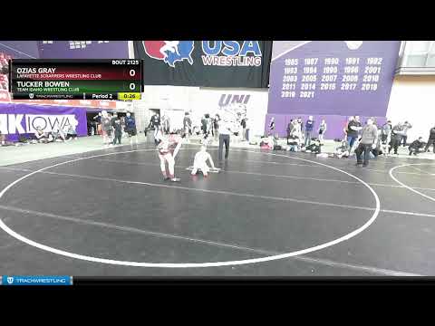 106 Lbs Champ. Round 2 - Ozias Gray, Lafayette Scrappers Wrestling Club Vs Tucker Bowen, Team Idah