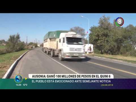 Ausonia: Un afortunado ganó 100 millones de pesos