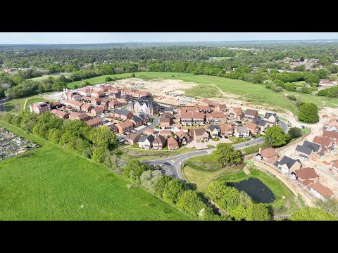 Berkeley Homes Hareshill, Crookham Village, construction update new homes - May 2023 - DJI Mavic 3
