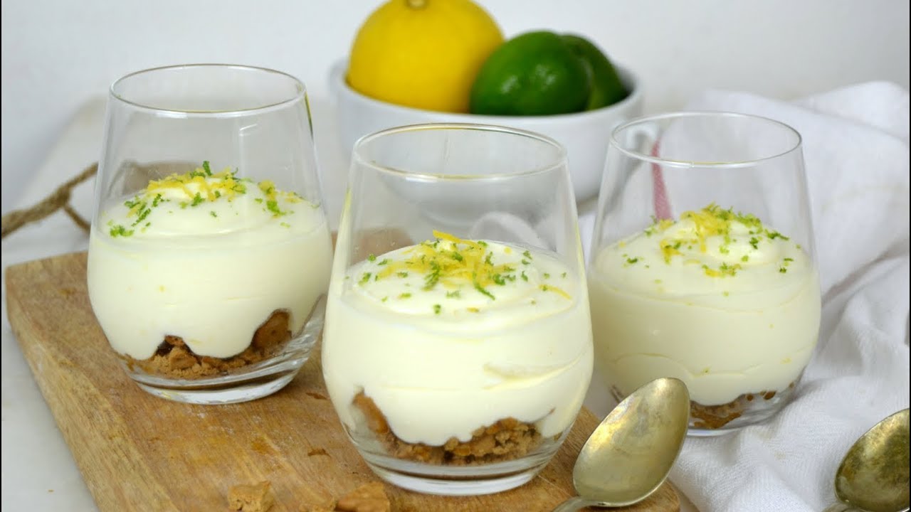 Mousse de limón fácil, con leche condensada SOLO 3 INGREDIENTES ¡Rápido y riquísimo!