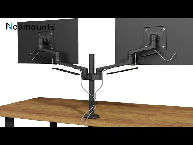 Video teaser for Neomounts DS60-425BL2 monitor arm desk mount - full motion
