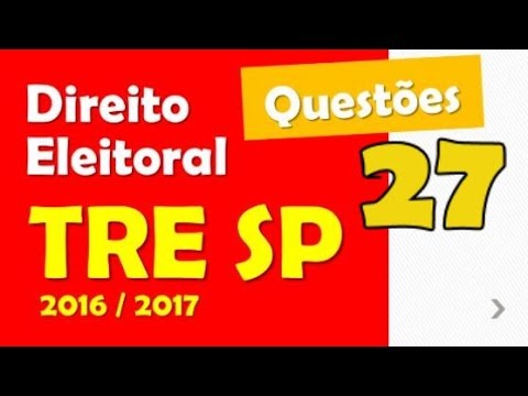 Questão Direito Eleitoral Concurso TRE SP 2016 2017 #27