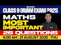 Class 9 Onam Exam MOST IMPORTANT 26 QUESTIONS Xylem Class 9