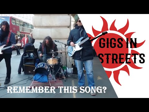 T Rex, Get it On (cover) - busking in the streets of London, UK