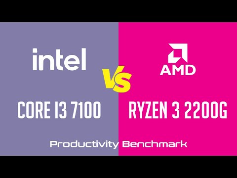 Intel Core i3 7100 vs AMD Ryzen 3 2200G - Productivity Benchmark