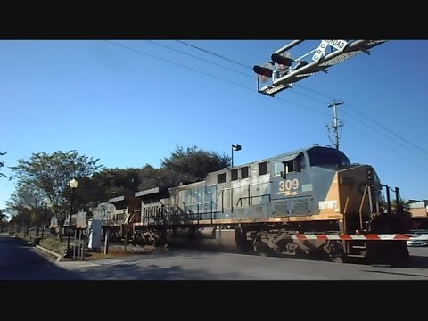 Railroad Crossing Signal Malfunction After CSX Locomotives Go By