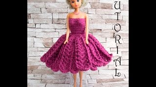 Sukienka na szydełku dla Barbie 1