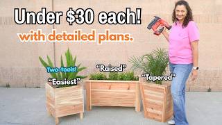 3 Simple Cedar Planters You Can Build This Weekend with Basic Power Tools | For Beginners